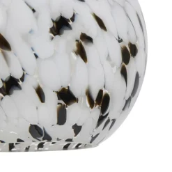 OSTARIA Suspension lumineuse verre et métal (D20 cm) Pepper Noire et he Blanc Online