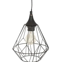 ATMOSPHERA Suspension métal (D19 cm) Diamant Noir Discount