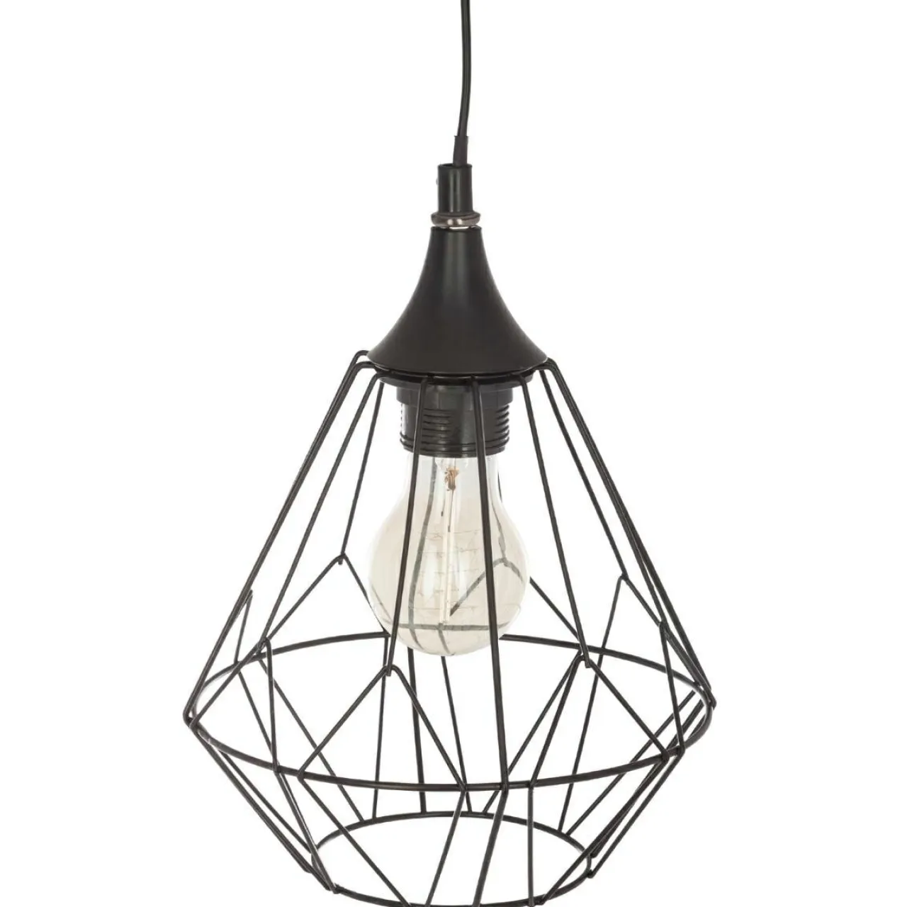 ATMOSPHERA Suspension métal (D19 cm) Diamant Noir Discount
