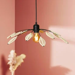 OSTARIA Suspension métal et pétales (D50 cm) Til et beige Noir Best