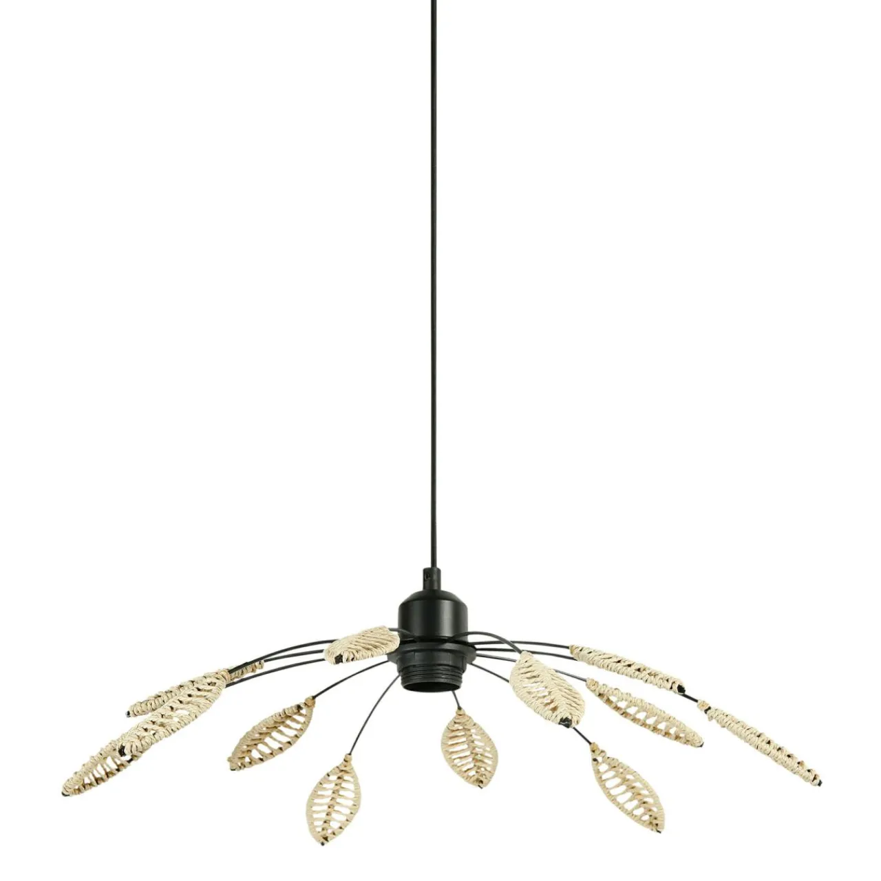 OSTARIA Suspension métal et pétales (D50 cm) Til et beige Noir Best