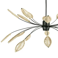 OSTARIA Suspension métal et pétales (D60 cm) Ellisse Beige New