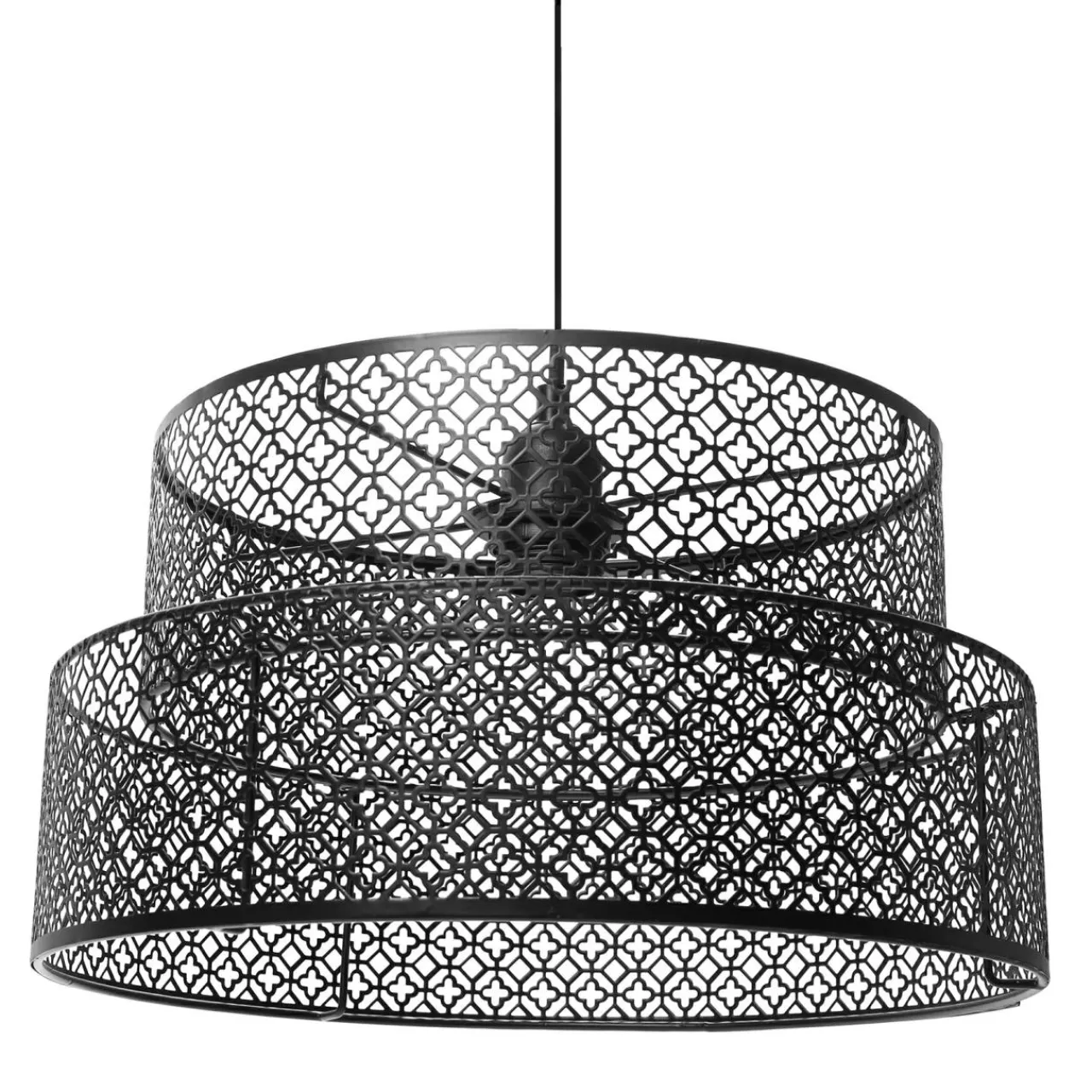 OSTARIA Suspension ronde métal marocaine (D34 cm) Gigogne Noir Clearance