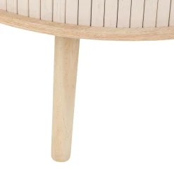 Atmosphera, cru017dateur d'intu017drieur Table basse ronde en bois (H40 cm) Nysos Crème Beige Best