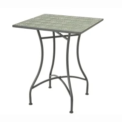 EMINZA Table bistrot carrée fixe en mosaïque (58 x 58 cm) Aveiro Gris et olive Vert Discount