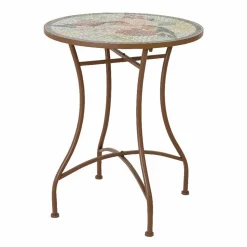 #N/A Table bistrot ronde en mosaïque Aberdeen Marron Sale