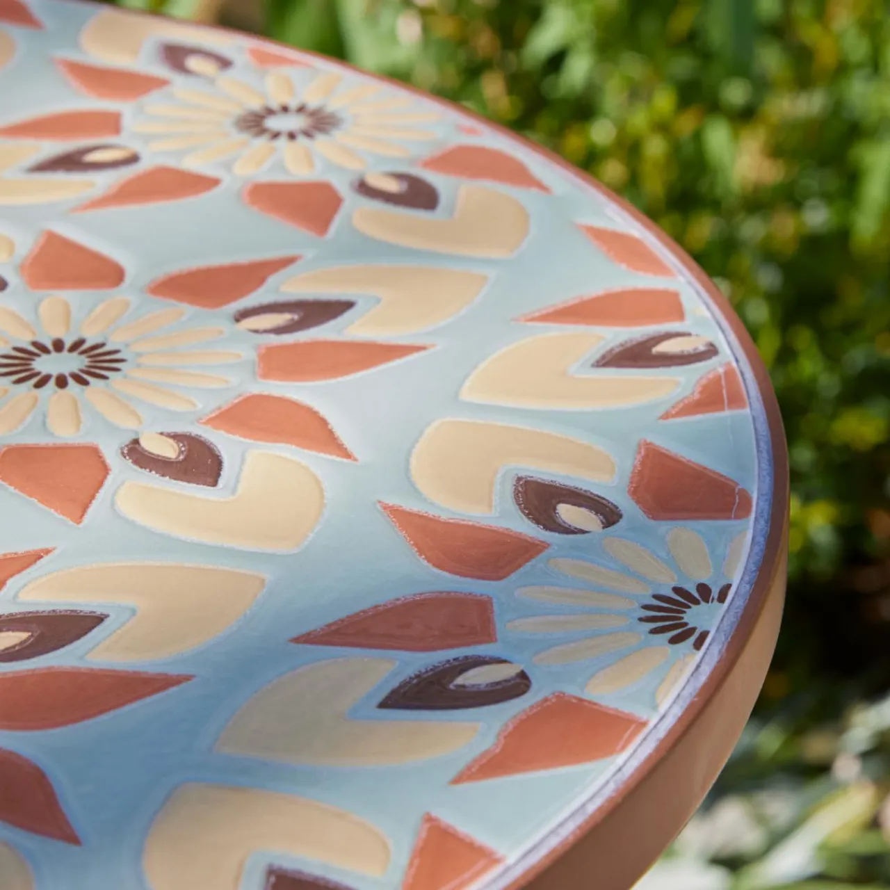 #N/A Table bistrot ronde pliable en mosaïque (D58 cm) Lyon Marron Sale