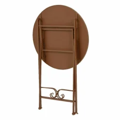 #N/A Table bistrot ronde pliable en mosaïque (D58 cm) Lyon Marron Sale