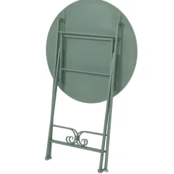 #N/A Table bistrot ronde pliable mosaïque (D60 cm) Cancùn sauge Vert New