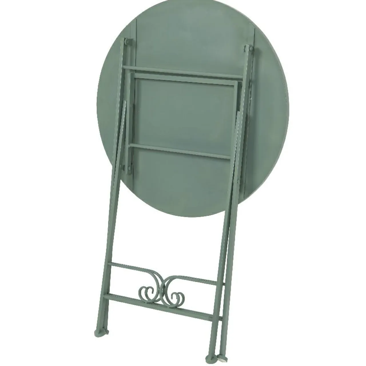 #N/A Table bistrot ronde pliable mosaïque (D60 cm) Cancùn sauge Vert New
