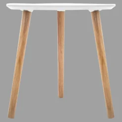 ATMOSPHERA Table à café en bois (H45 cm) Mileo Polygone he Blanc Outlet