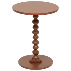 Atmosphera, cru017dateur d'intu017drieur Table à café ronde en bois (H50 cm) Alix Terracotta Orange Online