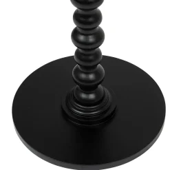 Atmosphera, cru017dateur d'intu017drieur Table à café ronde en bois (H50 cm) Alix Noir Clearance