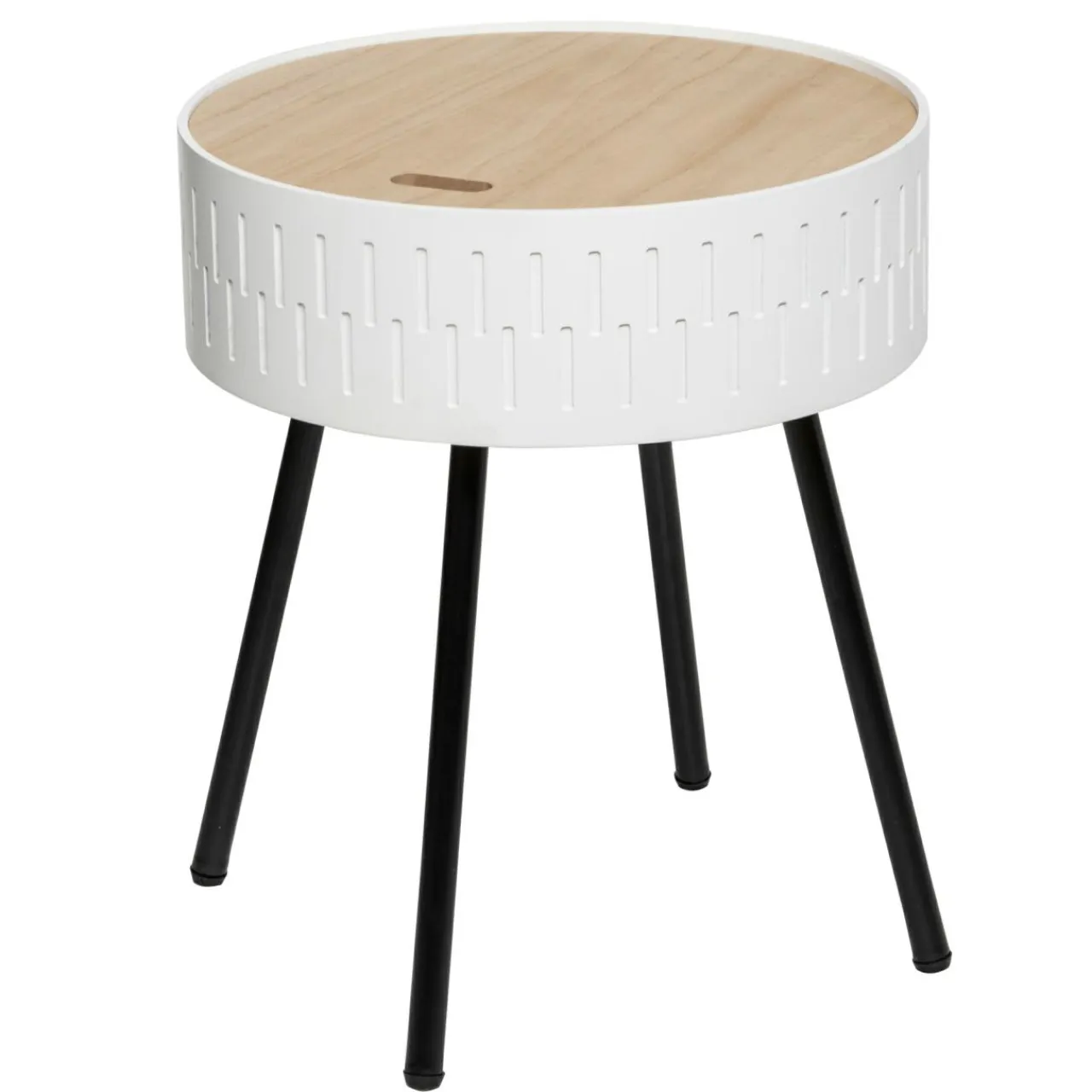 ATMOSPHERA Table coffre en bois (H45 cm) Shiro he Blanc Hot