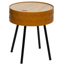 ATMOSPHERA Table coffre en bois (H45 cm) Shiro Jaune moutarde Sale