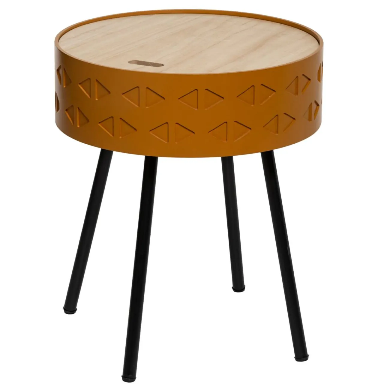 ATMOSPHERA Table coffre en bois (H45 cm) Shiro Jaune moutarde Sale