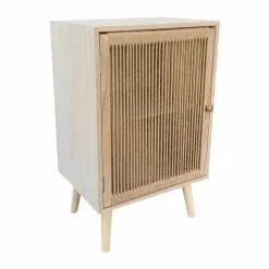 EMINZA Table d'appoint bois et corde de chanvre (H65 cm) Manille Beige Clearance