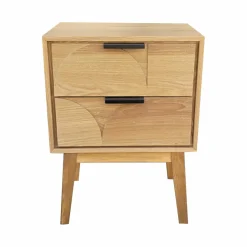 EMINZA Table d'appoint (H60 cm) Double Hanoï Naturel Bois Sale