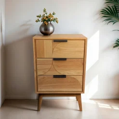 EMINZA Table d'appoint en (H65 cm) Hanoï Naturel Bois Best