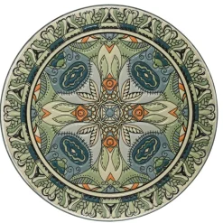 EMINZA Table d'appoint ronde en mosaïque (H46 x D39 cm) Cancùn Vert sauge Sale
