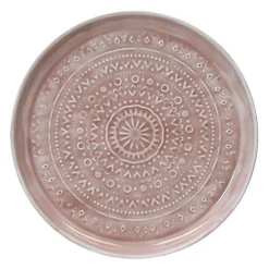 #N/A Table d'appoint ronde (H43 cm) Plateau émaillé pâle Rose Online