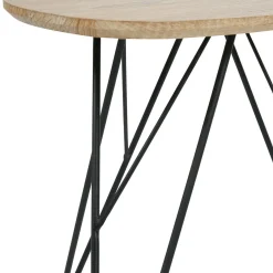 OSTARIA Table d'appoint tripode et métal (H40 cm) Gigogne Bois Clearance