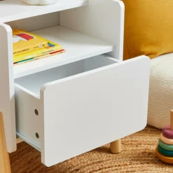 EMINZA Table de chevet avec tiroir enfant bois (H49 cm) Gabin he Blanc Online