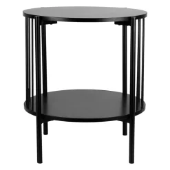 OSTARIA Table de chevet métal et bois (H45 cm) Octave Noir Sale