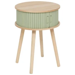 Atmosphera, cru017dateur d'intu017drieur Table de chevet ronde en bois (H54 cm) Nysos Vert d'eau Vert d'eau Online