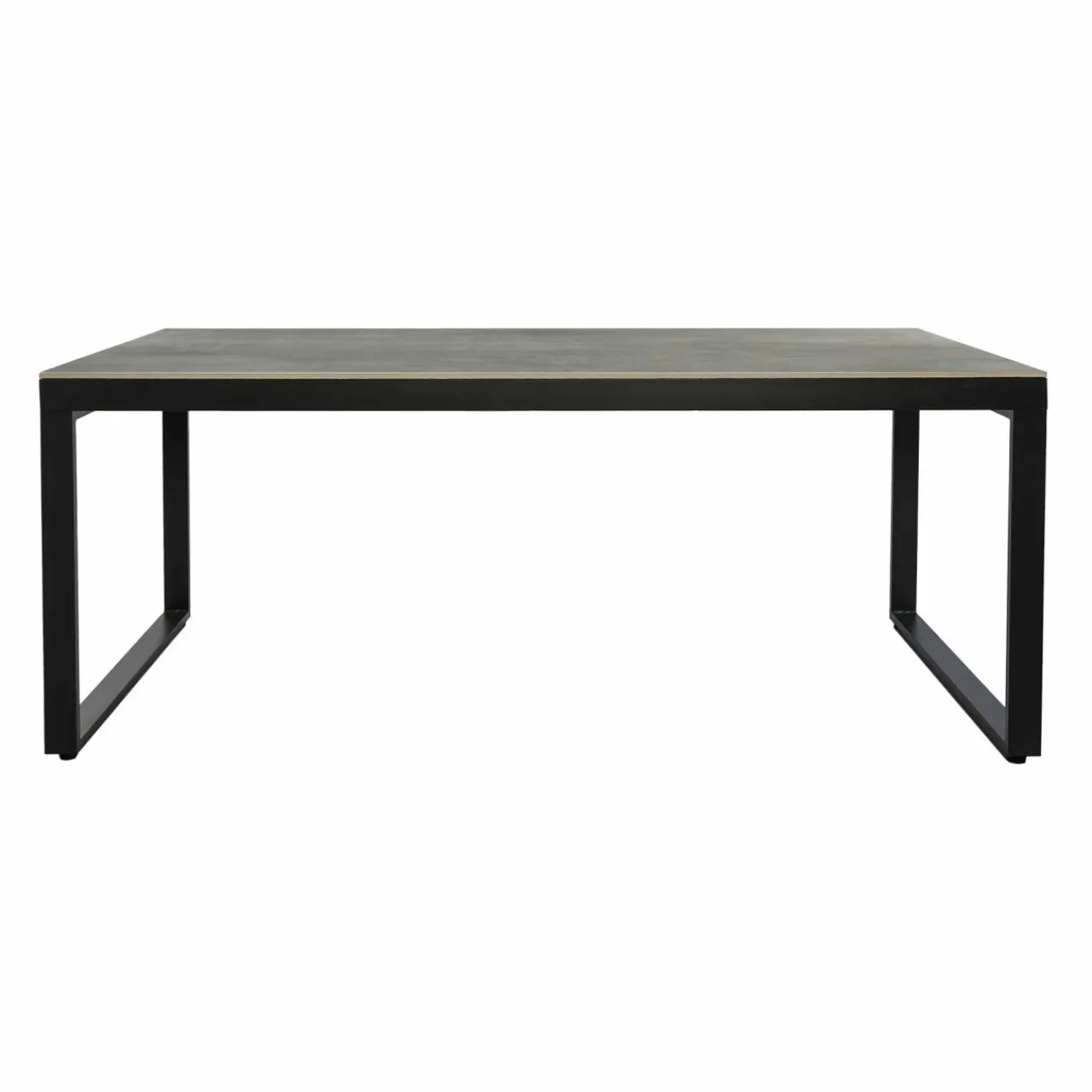 MOBELLIA Table de jardin en aluminium et céramique 8 places (180 x 90 cm) Kore Gris Anthracite Best