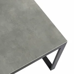MOBELLIA Table de jardin en aluminium et céramique 8 places (180 x 90 cm) Kore Gris Anthracite Best