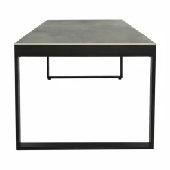 MOBELLIA Table de jardin en aluminium et céramique 8 places (180 x 90 cm) Kore Gris Anthracite Best