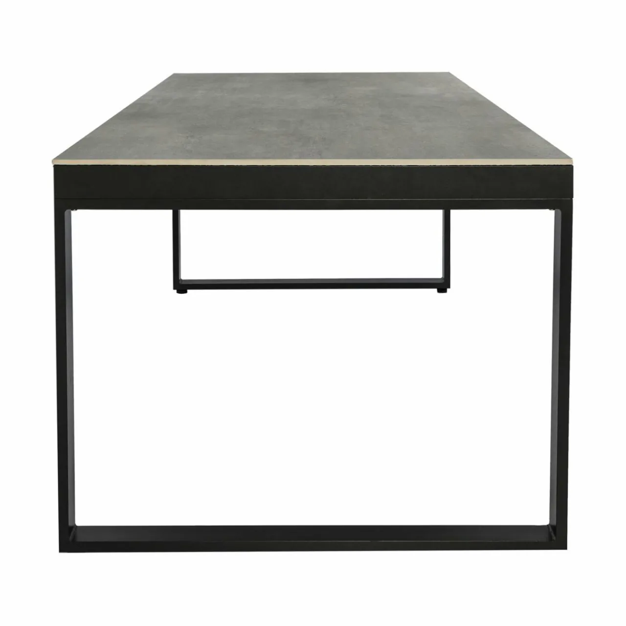 MOBELLIA Table de jardin en aluminium et céramique 8 places (180 x 90 cm) Kore Gris Anthracite Best