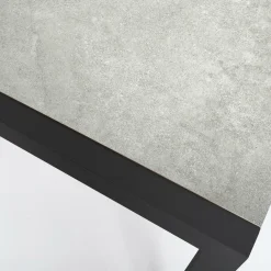 MOBELLIA Table de jardin en aluminium et céramique 8 places (180 x 90 cm) Modena Gris clair Online
