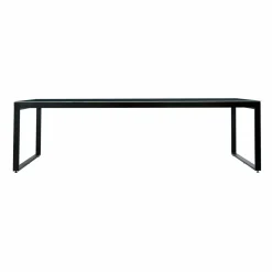MOBELLIA Table de jardin en aluminium et céramique 10 places (240 x 120 cm) Kore Noir marbré Hot