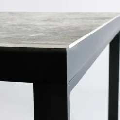 MOBELLIA Table de jardin en aluminium et céramique 10 places (240 x 120 cm) Kore Gris et gris anthracite Effet Pierre gris - gris anthracite Hot