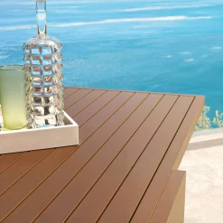 MOBELLIA Table de jardin extensible aluminium 12 places (200/320 x 100 cm) Murano Bronze Best