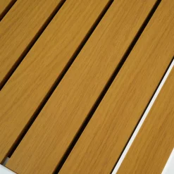 MOBELLIA Table de jardin extensible en aluminium 12 places effet bois (200/320 x 100 cm) Murano Blanc Clearance