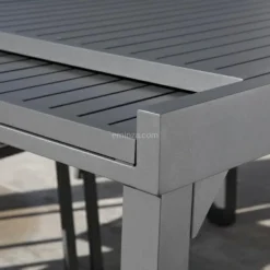 MOBELLIA Table de jardin extensible en aluminium 8 places (90/180 x 90 cm) Murano Gris Anthracite Clearance