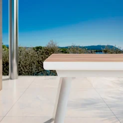 MOBELLIA Table de jardin extensible en aluminium 10 places (260 x 96 cm) Amalfi Blanc Best