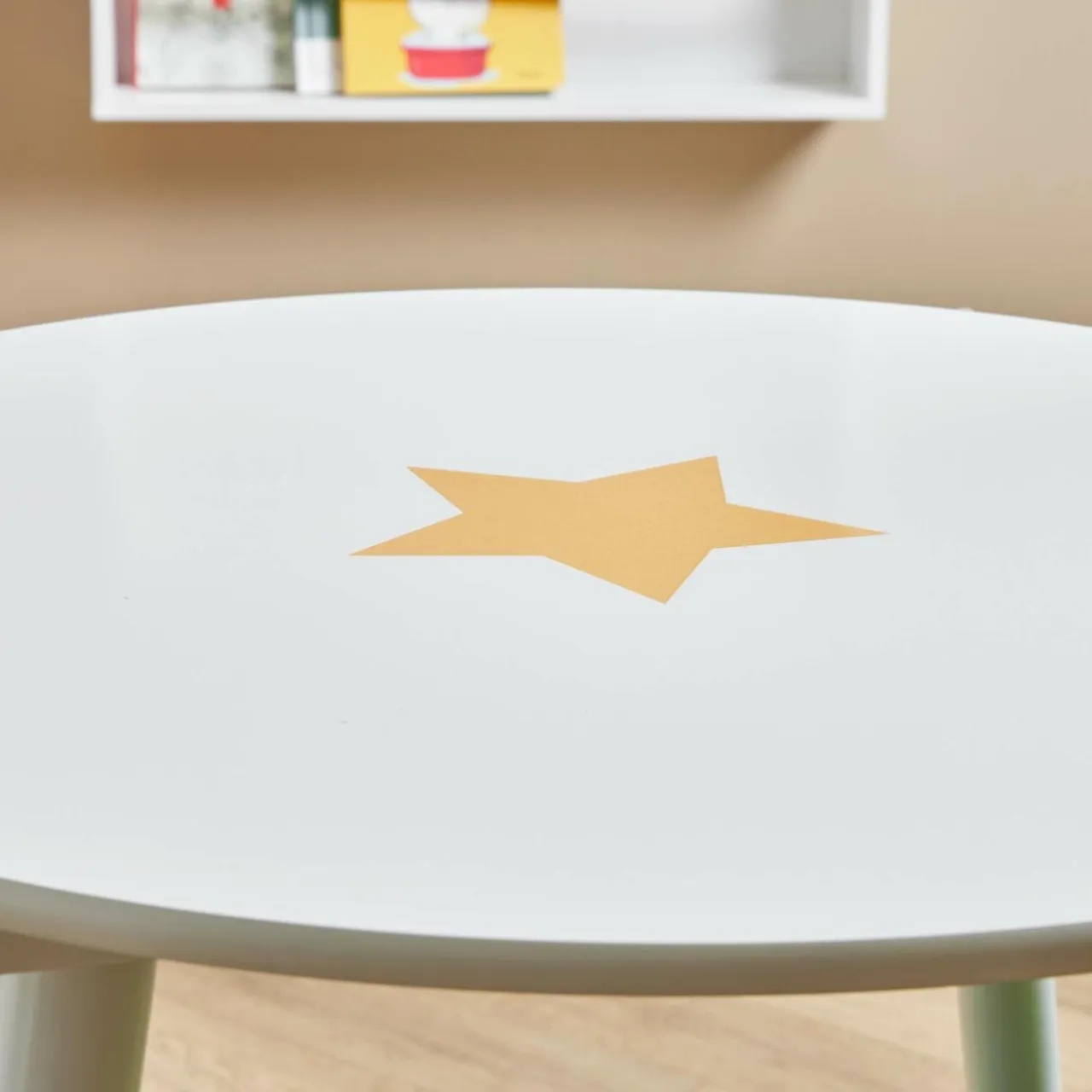 EMINZA Table enfant bois (H44 cm) Stars he Blanc New