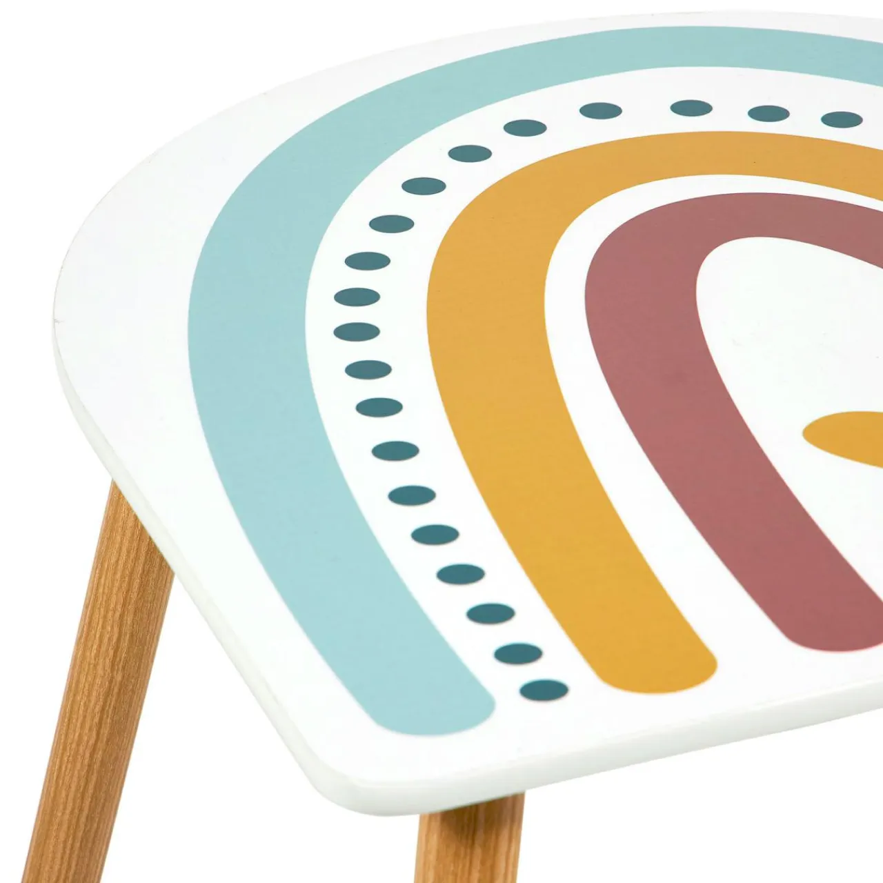 OSTARIA Table et 2 chaises enfant bois Leno Multicolore Hot