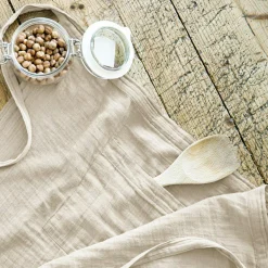 EMINZA Tablier avec poches gaze de coton Gaïa pampa Beige Outlet