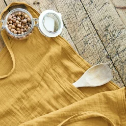 EMINZA Tablier avec poches gaze de coton Gaïa Jaune safran Best