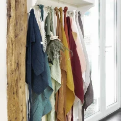 EMINZA Tablier avec poches gaze de coton Gaïa Vert Eucalyptus Hot