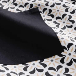 douceur d'intu017drieur Tablier de cuisine coton avec poche (60 x 84 cm) Solaris Noir