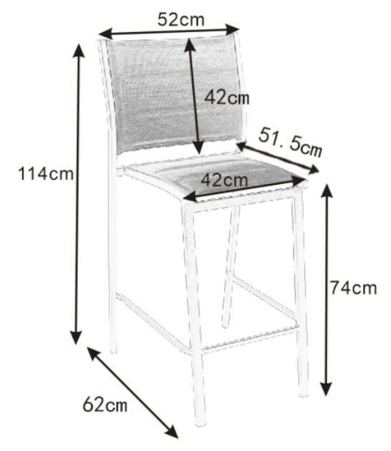 MOBELLIA Tabouret de jardin aluminium empilable Murano et taupe Blanc Hot