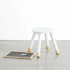 Atmosphera createur d'interieur for kids Tabouret enfant bois (H24 cm) Douceur Blanc Discount