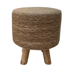 EMINZA Tabouret rond cordes (H35 cm) Surabaya Naturel Hot