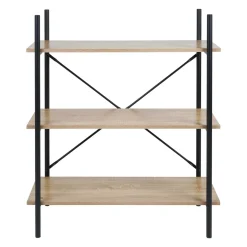 OSTARIA Étagère 3 niveaux bois et métal (H96.5 cm) Lola e Noir New